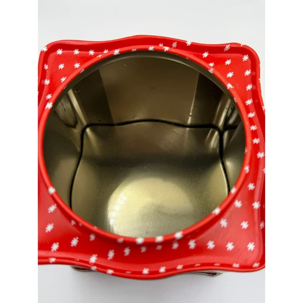 Christmas Goose Tin Red Snowflake Christmas Holiday Winter Decor Cottagecore